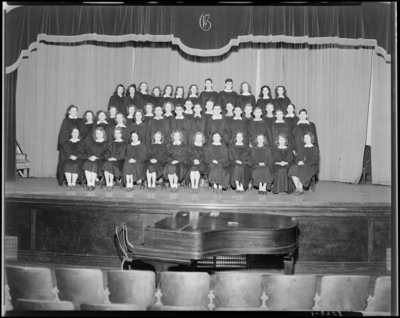 Garth High School; Choir; interior; group portrait