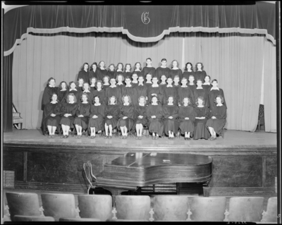 Garth High School; Choir; interior; group portrait