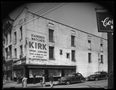 Hutchinson Building; Kirk Jewelry Company, 301 West Main;                             Thurston's Market, 305 West Main; building; exterior