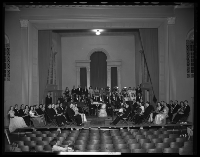 Concert Band, University of Kentucky; Memorial Hall; interior;                             group portrait