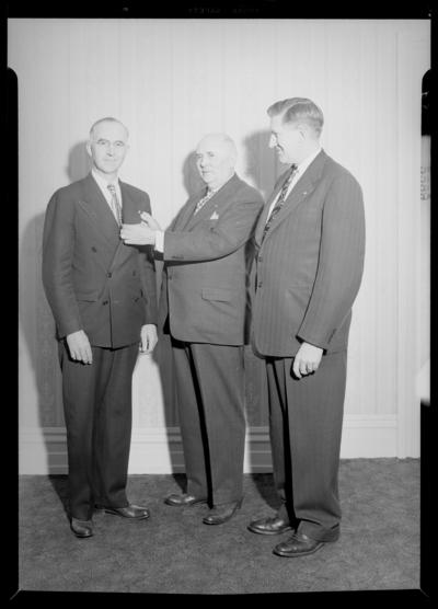 National Life & Accident Insurance Company; Phoenix                             Hotel; interior; Luncheon; three men standing together