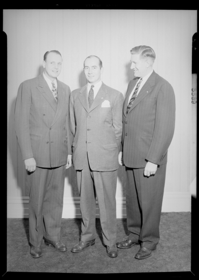 National Life & Accident Insurance Company; Phoenix                             Hotel; interior; Luncheon; three men standing together