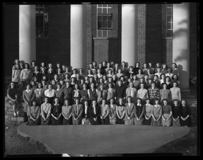 Georgetown College; Y.W.A (Young Women's Association);                             exterior; group portrait