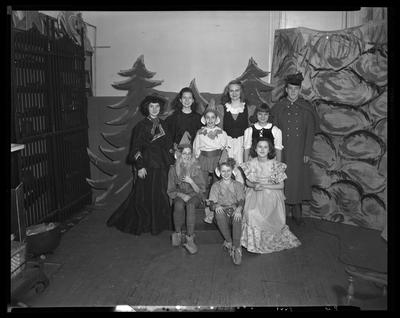 Lexington Children’s Theatre, 127 Cheapside; interior; group                             portrait of children actors in costume