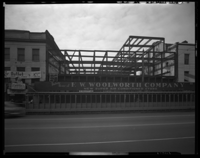F.W. Woolworth Building, 268-274 West Main; building under                             construction