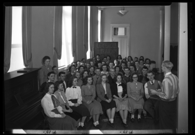 Georgetown College; French club; interior; group                             portrait