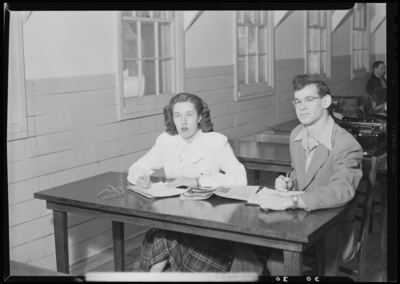 Georgetown College; students sitting at desk