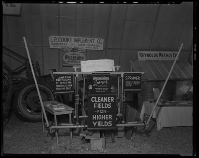 L.R. Cooke Implement Company (agricultural supplies, 1403                             Versailles Pike); sprayer display