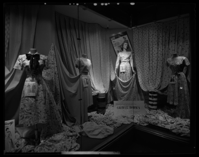 Mitchell, Baker & Smith Company, department store;                             230-232 West Main; Gilbrae Fabrics display