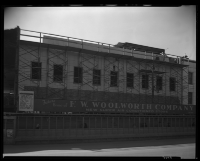 F.W. Woolworth Building, 268-274 West Main; sign reading                             