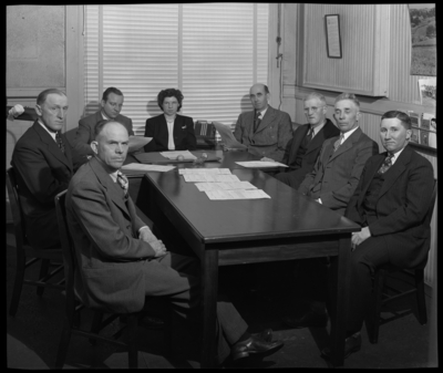 Federal Land Bank of Louisville; Board of Directors gathered at                             table