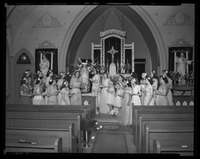 St. Joseph's Hospital, 544 West Second (2nd) Street; May Day                             Celebration; chapel ; interior; crowning of Virgin Mary                             Statue