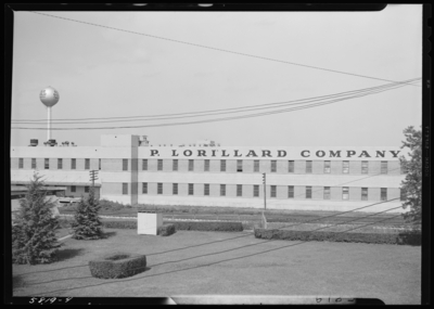 General Outdoor Advertising, P. Lorillard (Tobacco) Company                             (Price Road and Leestown Pike); exterior, Old Gold cigarette ad on water                             tower