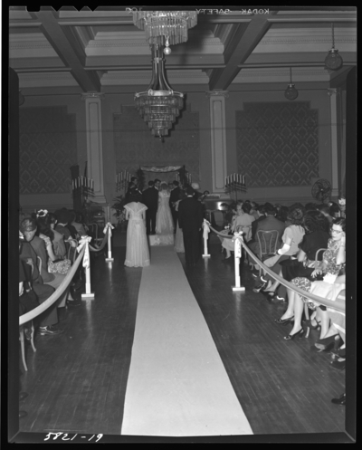Mr. & Mrs. Jack Pywen; wedding; interior; wedding                             ceremony