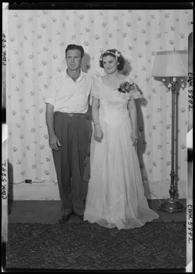 Mr. & Mrs. Hilliard Partin; wedding; bride and                             groom