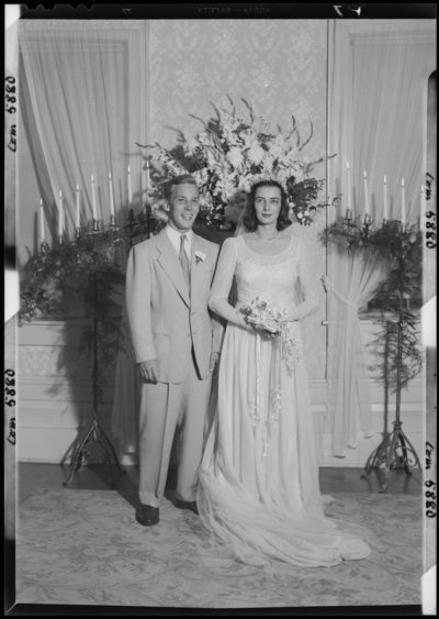 Mr. & Mrs. Joseph D. Burge wedding; bride