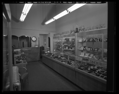 Jay's Jewelry store, 116 South Limestone; interior of                             store