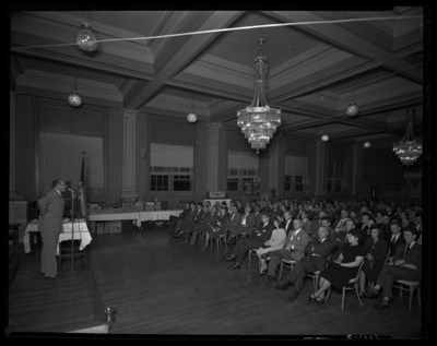 Lexington Telephone Company, 149-151 North Broadway; banquet; man                             speaking to group