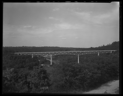 Mount Vernon Bridge Company; Clays Ferry Bridge; side view from                             afar
