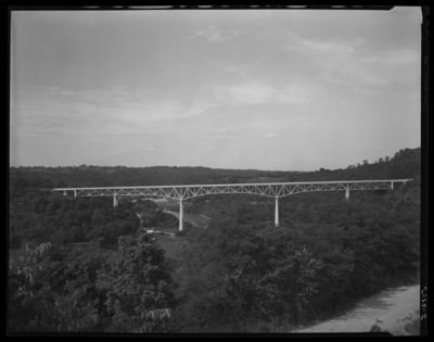 Mount Vernon Bridge Company; Clays Ferry Bridge; side view from                             afar