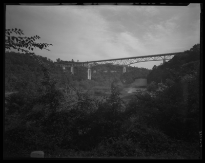 Mount Vernon Bridge Company; Clays Ferry Bridge; side view from                             river valley floor