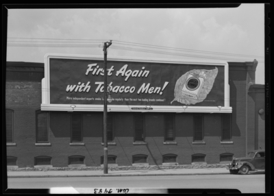 General Outdoor Advertising; American Tobacco Warehouse, South                             Limestone; exterior; Lucky Strike Tobacco sign on side of                             building