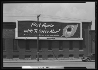 General Outdoor Advertising; American Tobacco Warehouse, South                             Limestone; exterior; Lucky Strike Tobacco sign on side of                             building