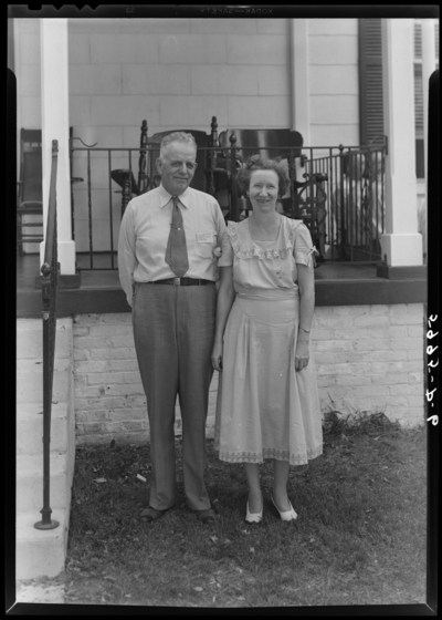 Showalter’s Farm; exterior; man and woman standing