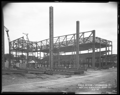 Field House; University of Kentucky; building; exterior; building                             under construction; photographs requested by Midland Structural Steel                             Companies