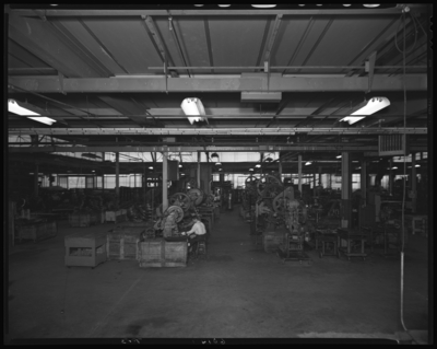Kawneer Company; 817 East Third (3rd); interior; factory workers                             operating equipment