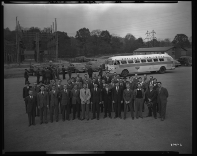 Kentucky Utilities Company; utility station in Tyrone, Kentucky;                             exterior; group portrait