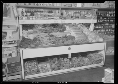 John Ott Grocery, 567 South Limestone; interior; vegetable                             (produce) bins