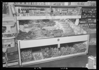 John Ott Grocery, 567 South Limestone; interior; vegetable                             (produce) bins