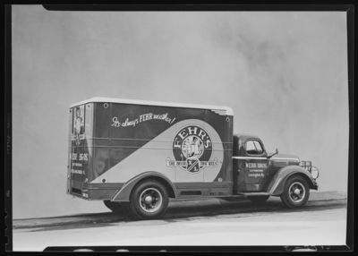 Webb Brothers (beer distributors), 260 East Vine; exterior;                             delivery truck advertising 