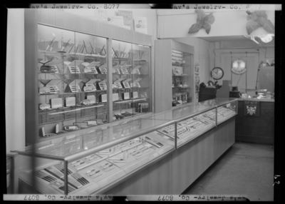 Jay's Jewelry store, 116 1/2 South Limestone; interior;                             display cases