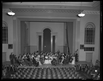 Orchestra; University of Kentucky; Memorial Hall; interior; group                             portrait