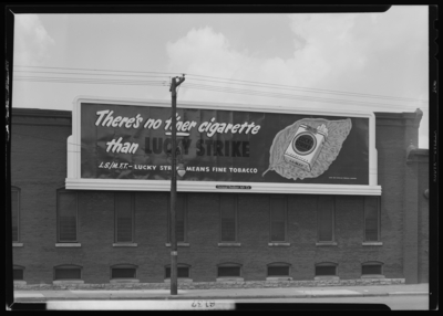 General Outdoor Advertising; Lucky Strike Tobacco (RA Patterson                             Company) Billboard on side of unidentified building