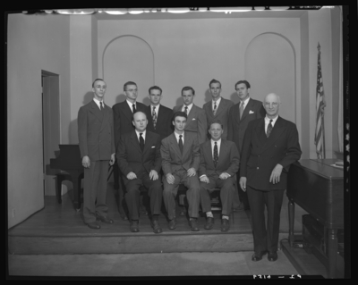 Dean, Harlowe F.; Musical group at Shackleton’s Music Store                             Incorporated; interior; group portrait