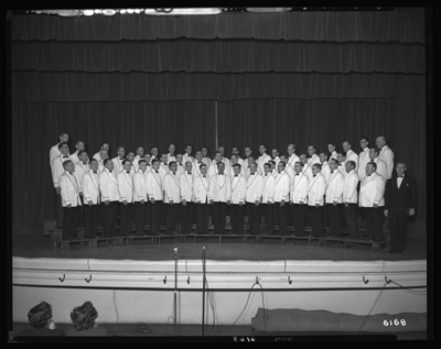 Barber Shop Quartet; Henry Clay High School (701 East Main)                             Auditorium, interior group on stage