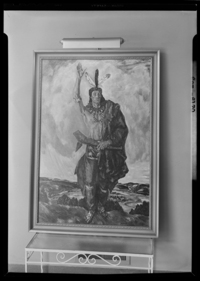Charlie Sturgill Motor Company, 109-111 Rose; presentation of                             picture; painting of an American Indian
