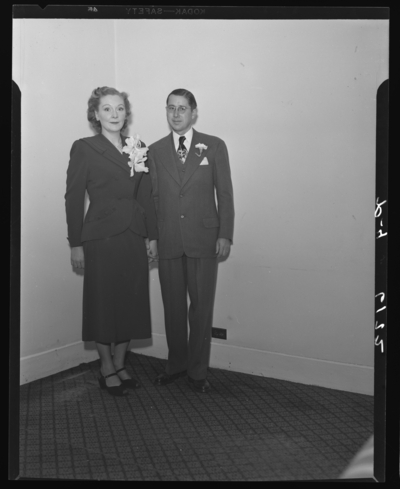Mr. & Mrs. Jos H. Brown (Ashland, Ohio); wedding;                             interior; bride and groom