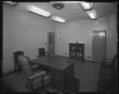 Lexington Telephone, 149-151 North Broadway; interior; office;                             desk, chairs, bookcase