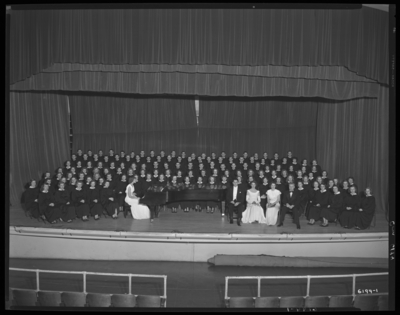 Choir; Georgetown College; Henry Clay Auditorium; interior; group                             portrait