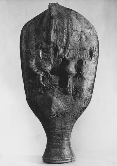 A figure like ceramic sculpture by John Tuska