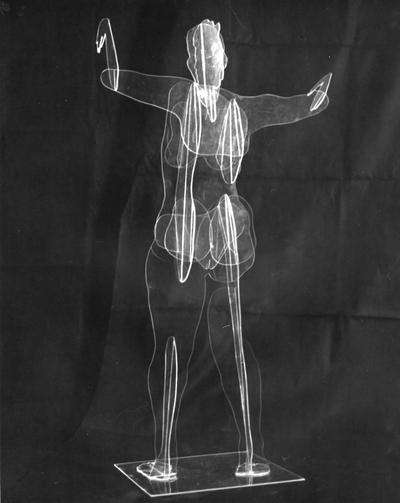 A Plexiglas figure sculpture by John Tuska