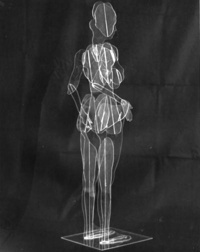 A Plexiglas figure sculpture by John Tuska