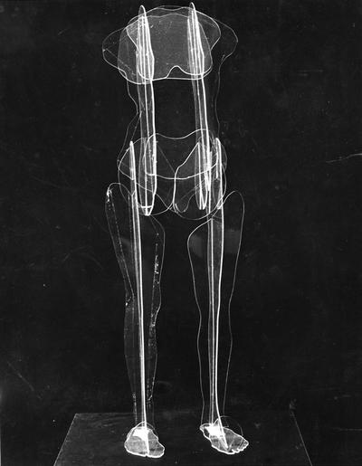 A Plexiglas figure sculpture by John Tuska