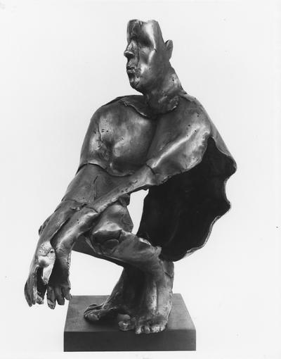A bronze sculpture entitled 