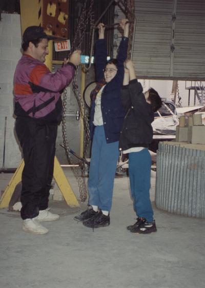 Seth Tuska (John Tuska's son), Adam Tuska and Jason Tuska (John Tuska's grandchildren) at the University of Kentucky foundry for the casting of 