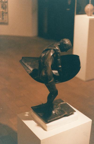 A bronze sculpture entitled 